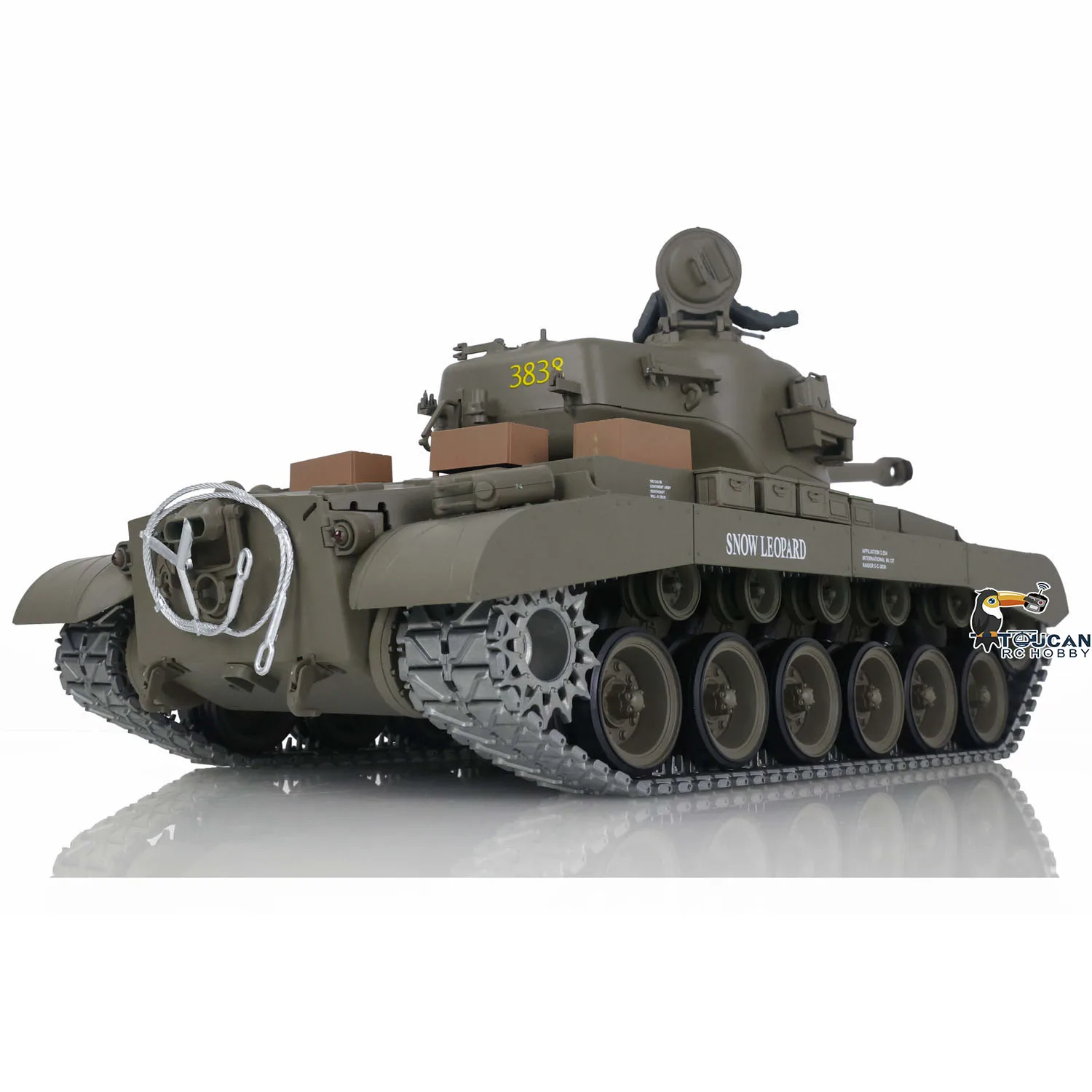 HENG LONG M26 퍼싱 RTR RC 탱크 3838, 1/16 체중계 7.0 업그레이드 메탈 트랙 기어박스 아이들러 리모컨 장난감 TH17304-SMT4