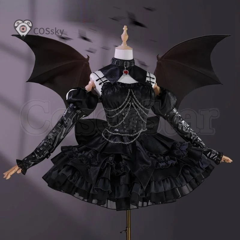 

Rain Ame Anime Game NEEDY GIRL OVERDOSE Chan demon Cosplay Costume Outfit Dress Carnival Comic Role Play Uniform Woman Wig