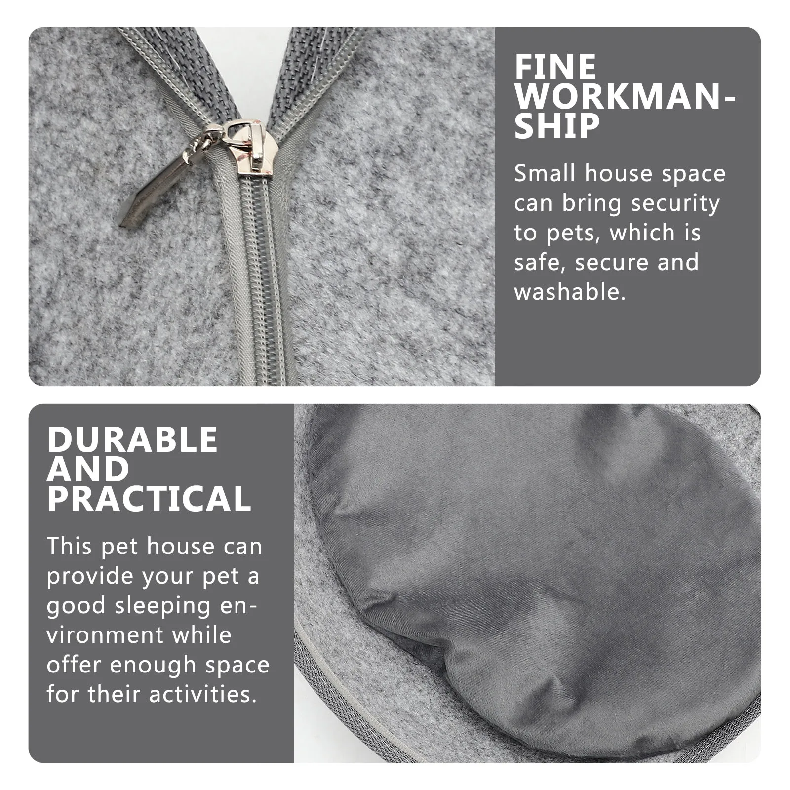 

Fish Mouth Cat House Foldable Washable Sleeping Place For Kitten Puppy Indoor Outdoor Use Reusable Pet Cave Wear-Resistant Dog