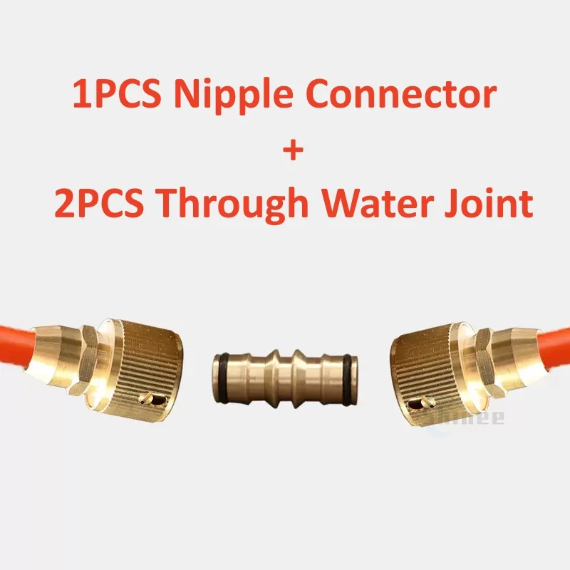 1Pcs 1/2\'\' 3/4\'\' 1\'\' Brass Tap Quick Connecter 16mm Copper Hose Coupling Adapter Garden Tubing Repair Watering Gun Fittings Tool