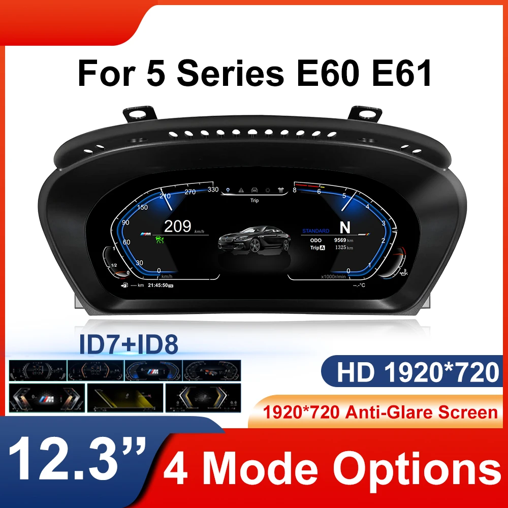 

HUD Cluster Dashboard For BMW E60 E61 5 Series 2003-2010, E70 E71 2006-2013 speedometer LCDinstrument panel digital instrument