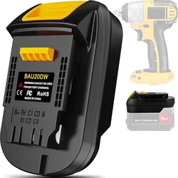 Adapter for Bauer 20V Li-ion Battery Convert to for Dewalt 20V MAX Battery, Use for Dewalt 20V Cordless Power Drill Tools