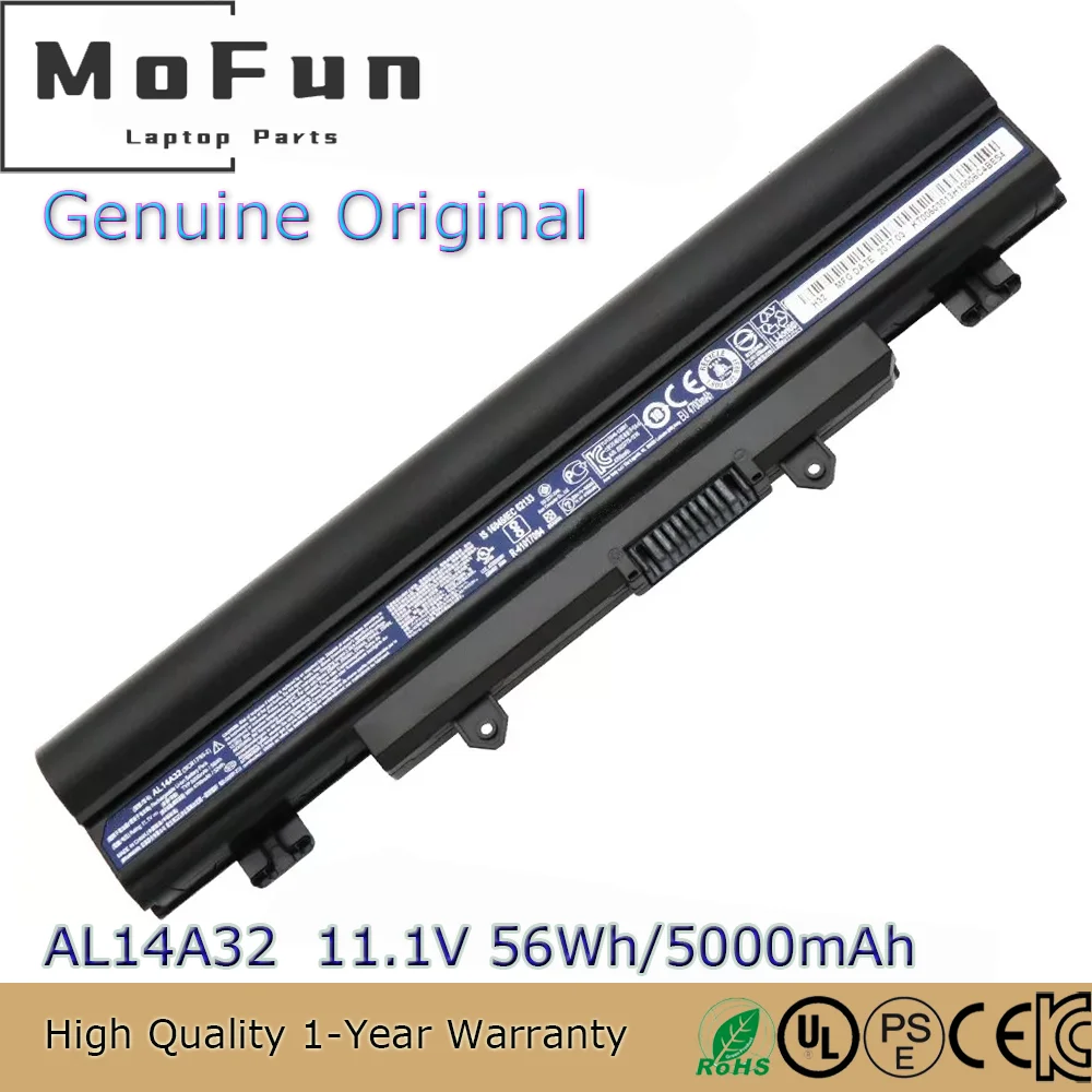 

Оригинальный аккумулятор AL14A32, 5000 мАч для Acer E14 E15 E5-411 E5-421 E5-471 E5-511 E5-551