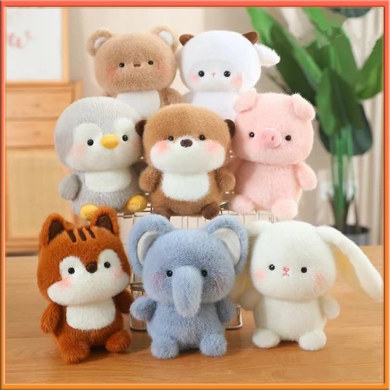ตุ๊กตาสัตว์น่ารักใหม่ สุนัข แมว ช้าง เพนกวิน ตุ๊กตาผ้าฝ้าย PP ของเล่นตั้งโต๊ะ ตกแต่งรถยนต์ ตุ๊กตาสัตว์แสนสนุก ของเล่นตุ๊กตาขนนุ่ม ของขวัญเทศกาล