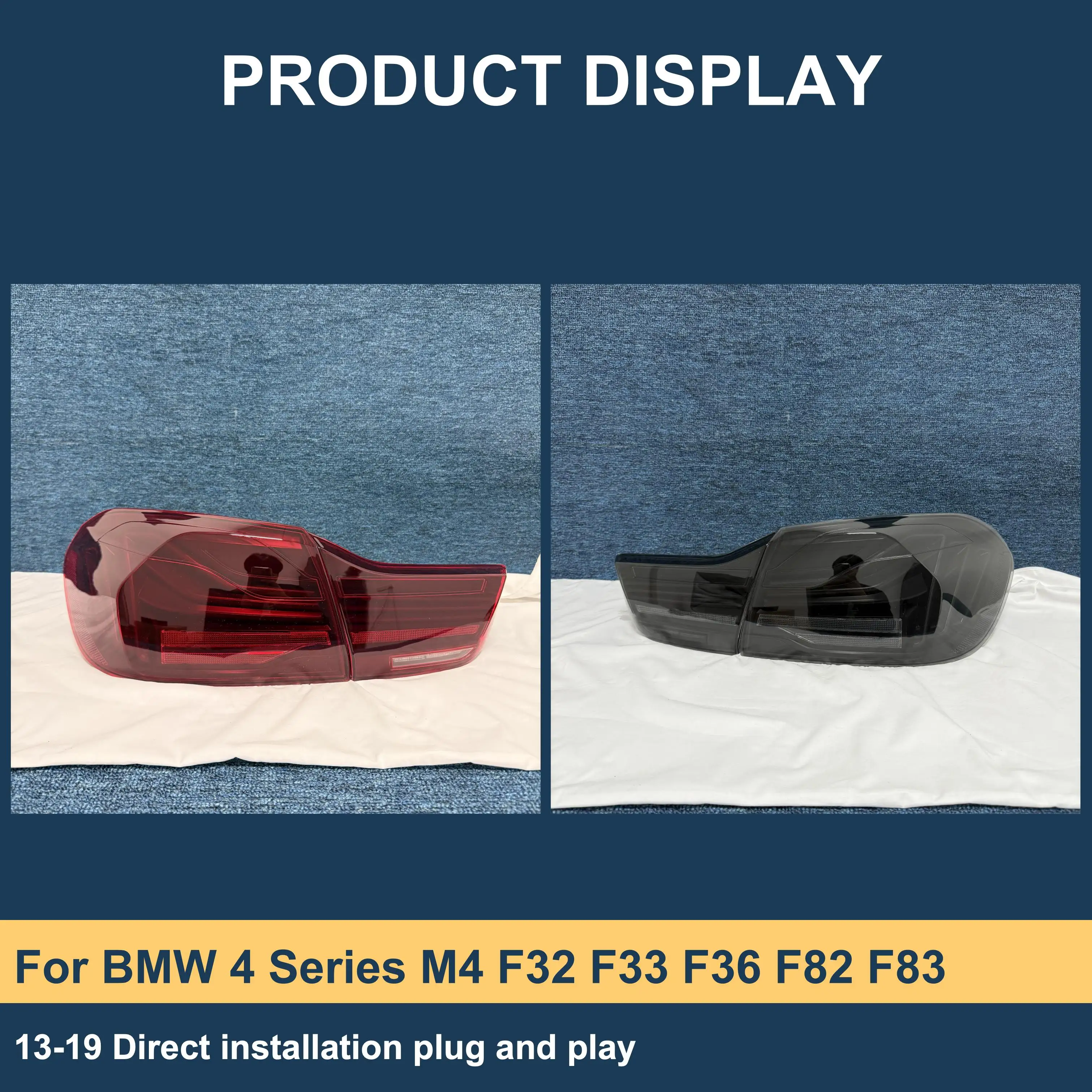 

J ONE Vehicle Parts Accessories CSL Tail Lights For BMW 4 Series M4 F32 F33 F36 F82 F83 2013-2019 F32 Clear Tail Lights