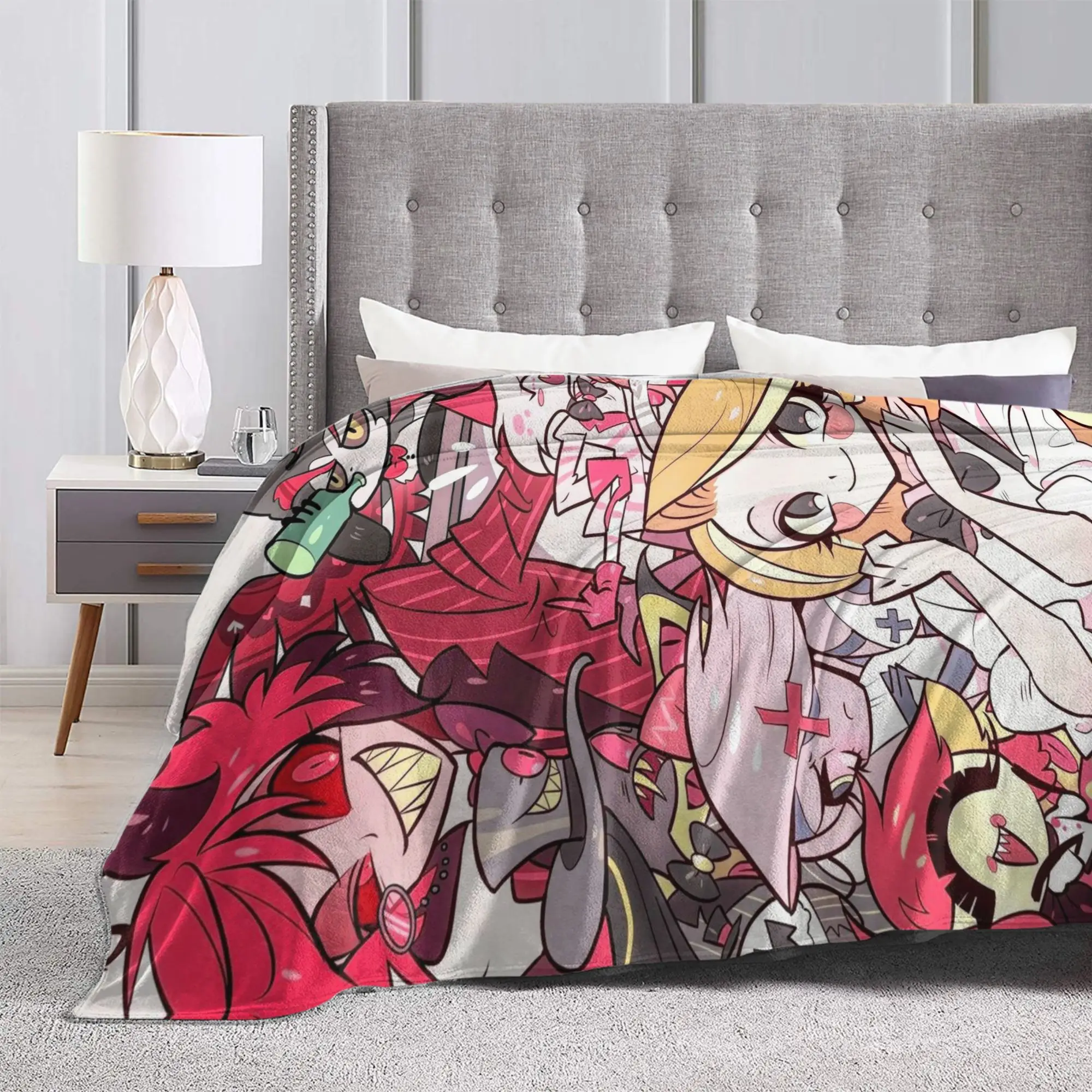 Hazbins Hotels temporada 2 Cobertor de flanela multifuncional super macio para colchas de quarto
