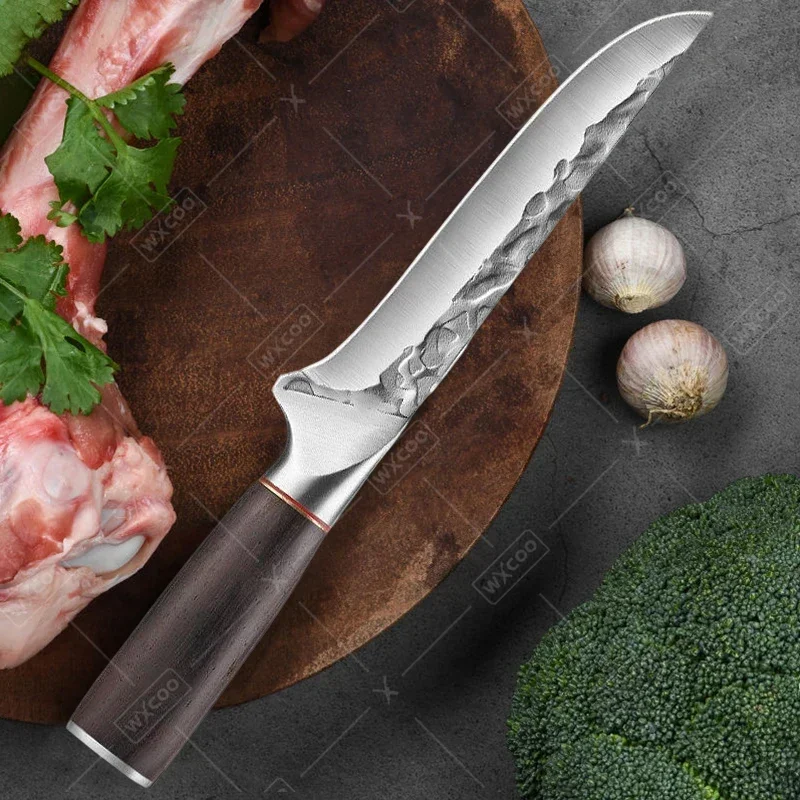 WXCOO Stainless Steel Kitchen Knife with Cover Boning Fillet Knife Multifunctional Fruit Paring Vegetable Cooking Butcher Knife