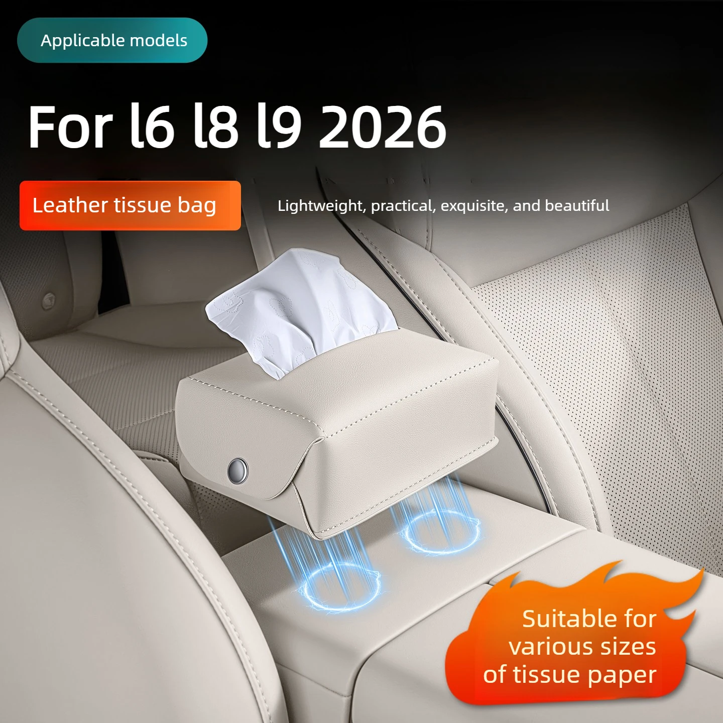 boite-a-mouchoirs-pour-voiture-li-auto-i6-i8-l6-l7-l8-l9-livis-2026-en-cuir-de-couleur-d'origine-modification-de-l'interieur-automobile