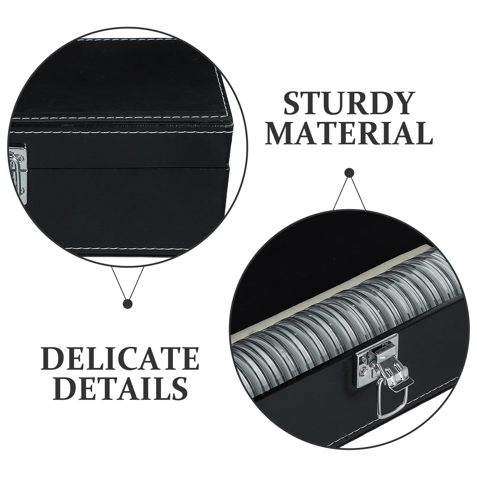 صندوق تخزين العملات المعدنية 20 فتحة تصميم واضح محكم للعملات المعدنية حامل محمول لعرض العملات المعدنية ومنظم السفر #4