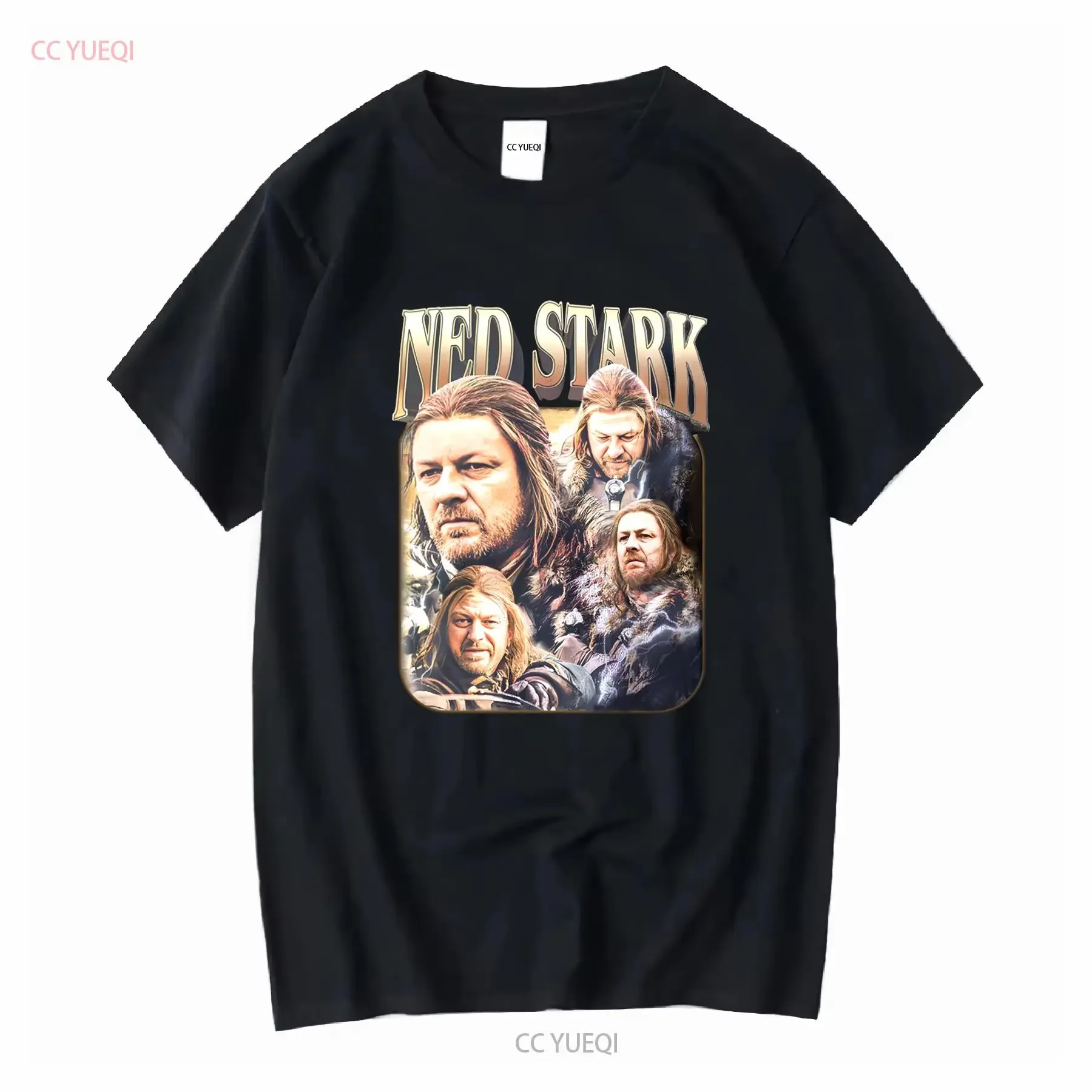 Limited Ned Stark T Shirt Sean Bean Oversize BGL825 long or short sleeves vintage Washed homme Versatile Breathable Slightly
