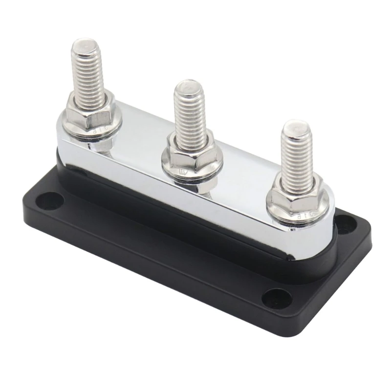 Battery Power Distribution Block Bus Bar Positive Negative 3x 3/8