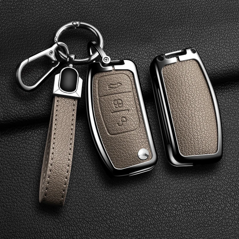 NEW Zinc alloy car key case suitable for Ford Focus 2 MK2 Fiesta Mondeo Galaxy Falcon Territory Ecosport car key protection case