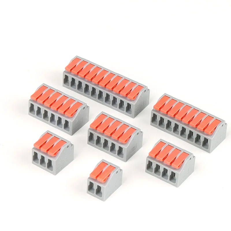 5/10PCS Wire Connectors,LED Cable Fast Terminal Blocks,Butt Docking Home Electrician Tools,No Stripping Push In Splice Connector