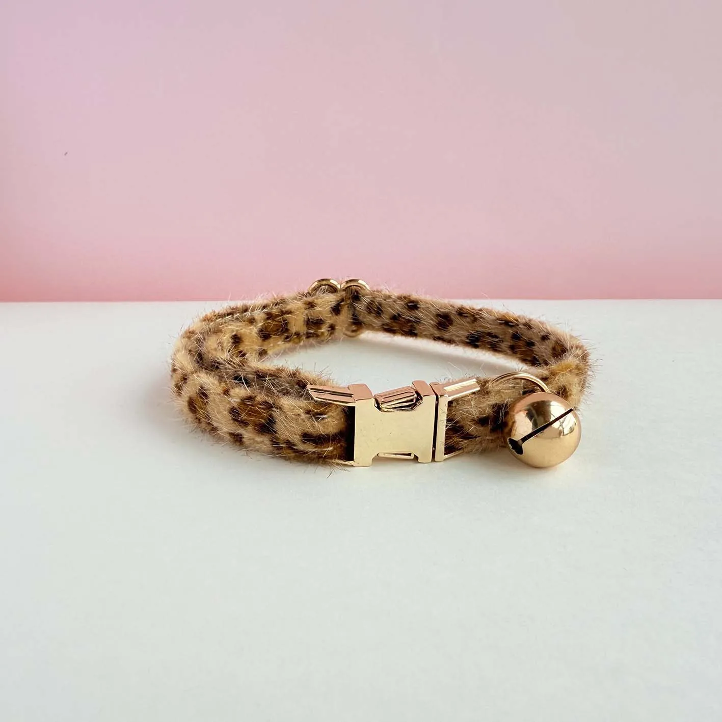 Personalized Leopard Print Cat Collar With Bell Adjustable Kitten_voghion.com