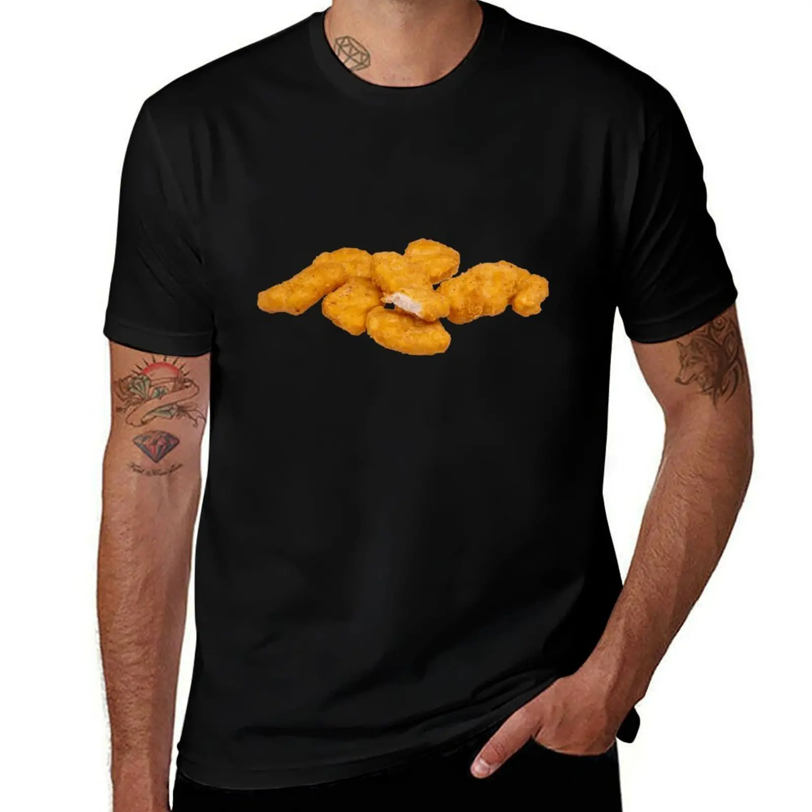 Chicken Nuggets T-Shirt Plus Size Basic Cotton T-Shirt