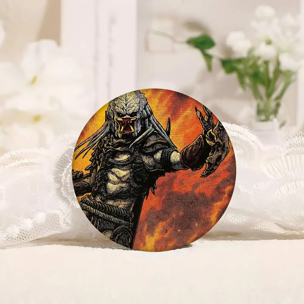 P-Predator Badlands لينة زر دبوس شارة معدنية مستديرة التلبيب دبوس أجزاء هدية أصدقاء طفل المجوهرات