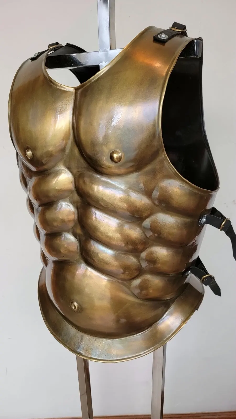 Real time inventory=Greek Muscle cuirass Roman armor Classical antiquity plate armor Spartan steel breastplate mail package