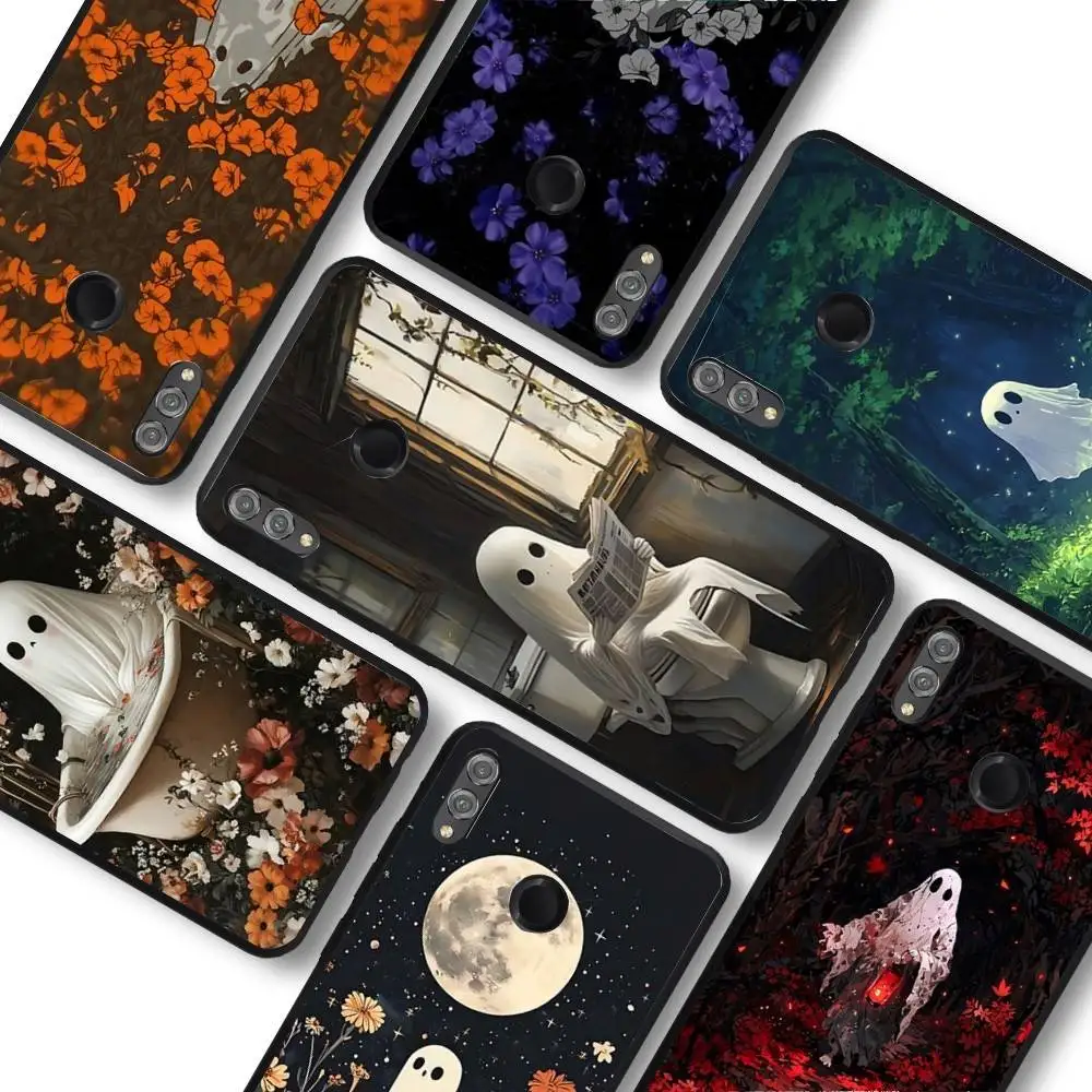 

Cute Cartoon Ghost Phone Case For Huawei Honor 10 Lite 9 20 7A 9X 30 50 60 70 Pro Plus Soft Silicone Cover
