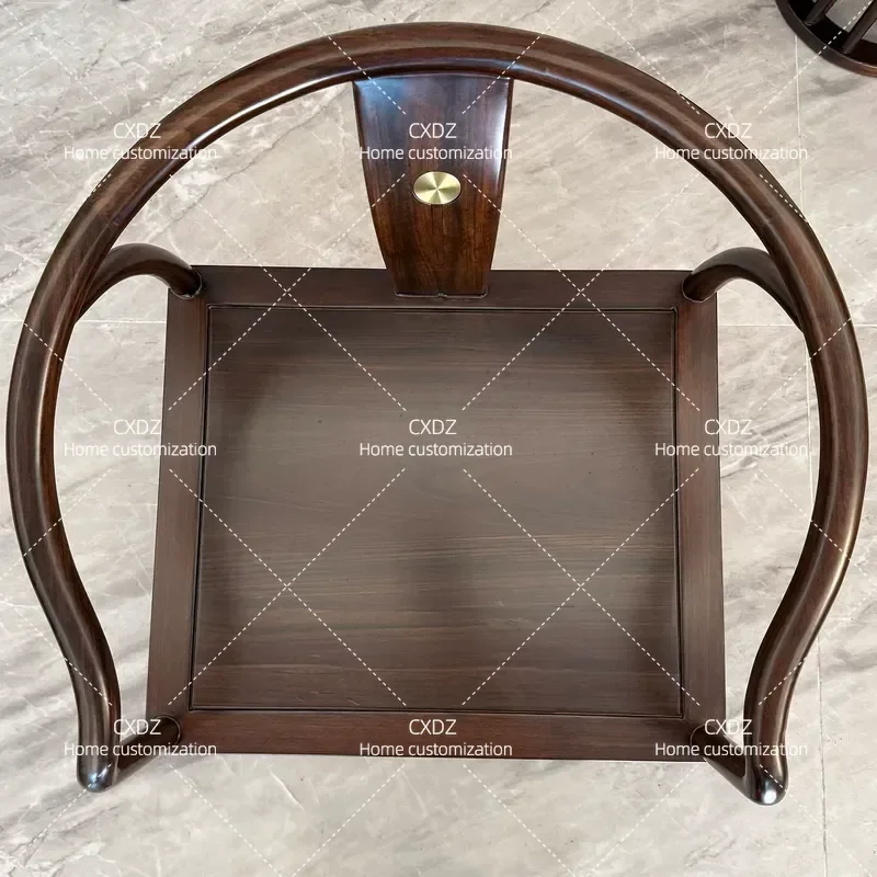 New Chinese Style Black Sandalwood Tenon Mortise Master Chair Living Room Tea Chair Balcony Leisure Comfortable Armchair