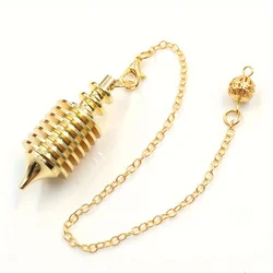Reiki Openable Copper Pendulum for Divination Dowsing Healing Meditation Metaphysical  Therapy 7 Ring Plate Cone Pendulos X233