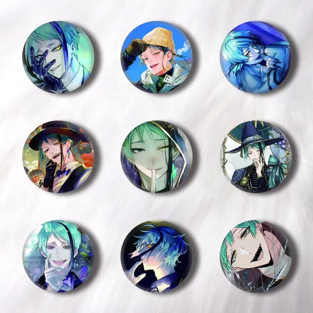 Anime Jade Leech Creative Round Button Badges Pin Brooch Backpack Jewelry Gift