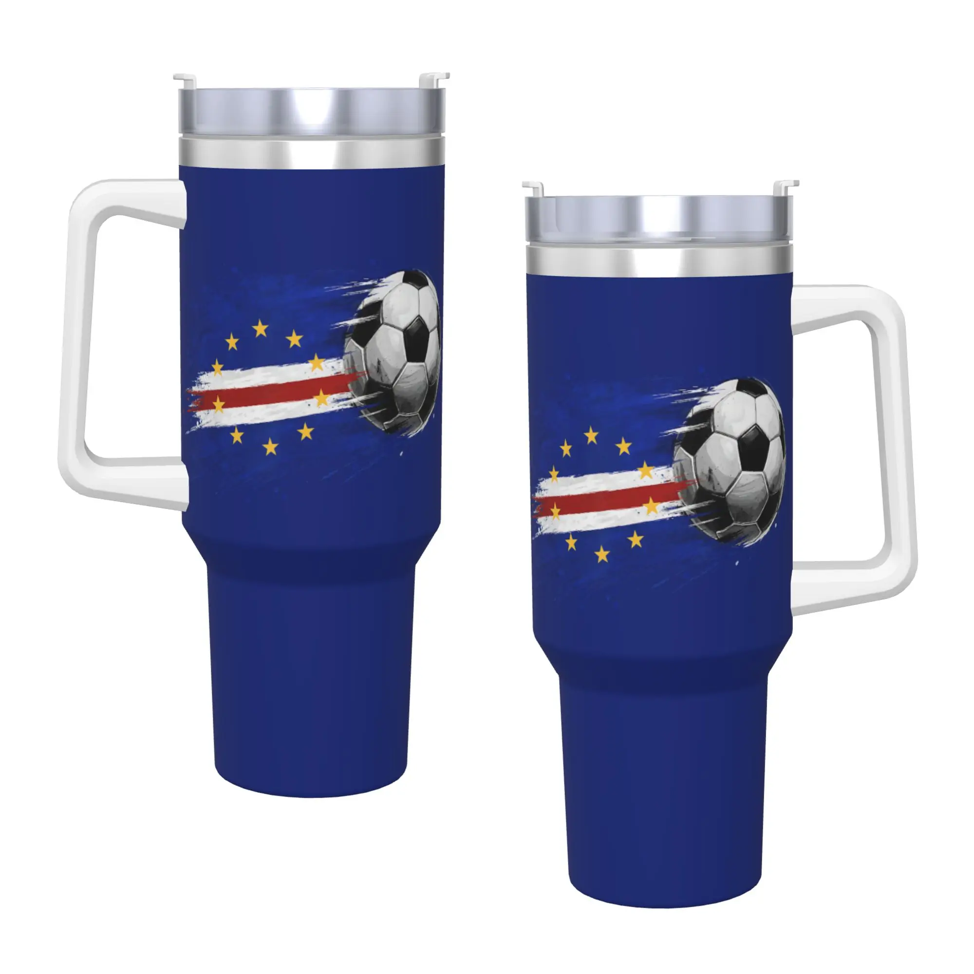 Stainless Steel Tumbler Cape Verde Flag Cabo Verde Country Thermal Cups  Portable Cold and Hot Car Mugs Printed Water Bottle