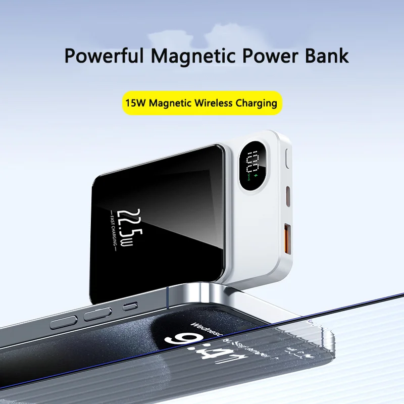 Xiaomi New 50000mAh Magnetic Qi Wireless Charger Power Bank 22.5W Super Fast Charging Mini Powerbank For iPhone Huawei Samsung