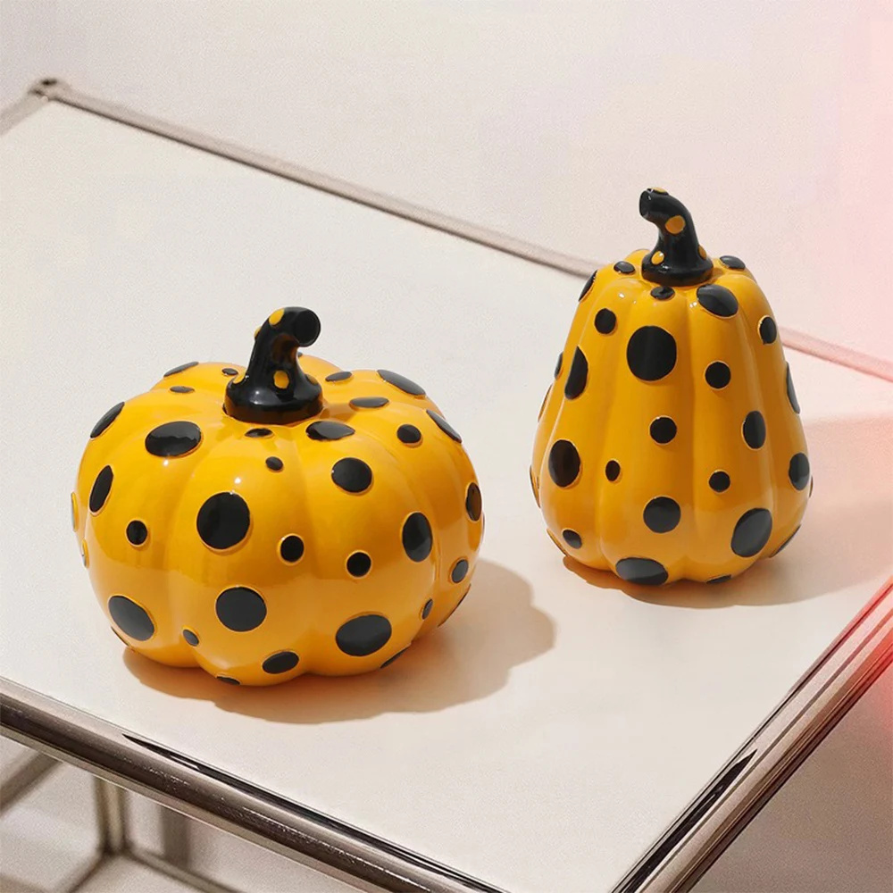 

Polka dot pumpkin art decoration living room bookcase porch home decoration light luxury high-end crafts