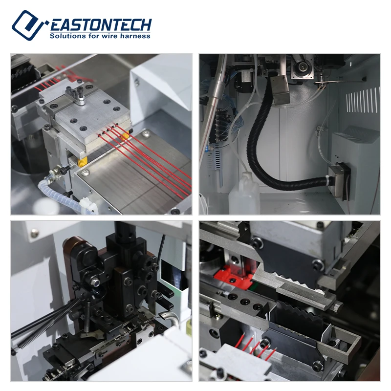 EW-8180 Fully Automatic Five Line Cutting Stripping and Tinning Terminal Crimp Machine Crimping Soldering Wire Tinning Machine