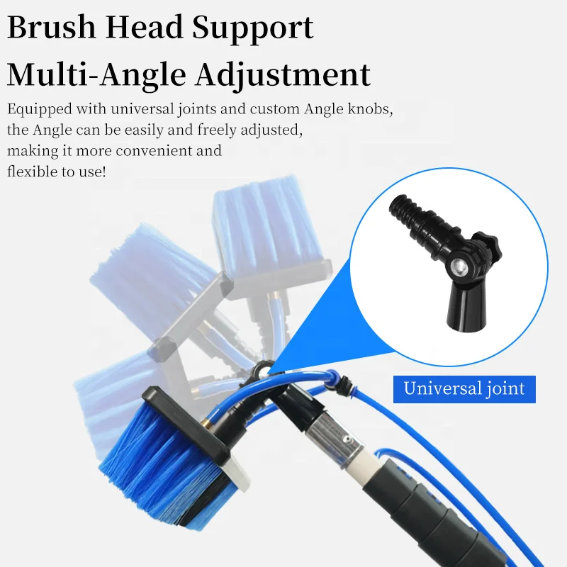 12ft Solar Panel Cleaning Brush Tool with Telescopic Pole Photovoltaic Panel Glass Cleaner for Home and Commercial Use