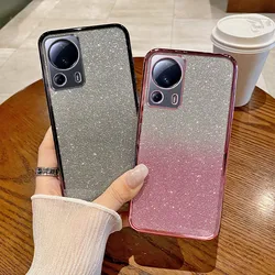 For Xiaomi 13 Lite Case Xiaomi Mi 13 lite Phone Case Mi 13lite 13 Lite Luxury Electroplated Glitter Soft Bumper Clear Back Cover