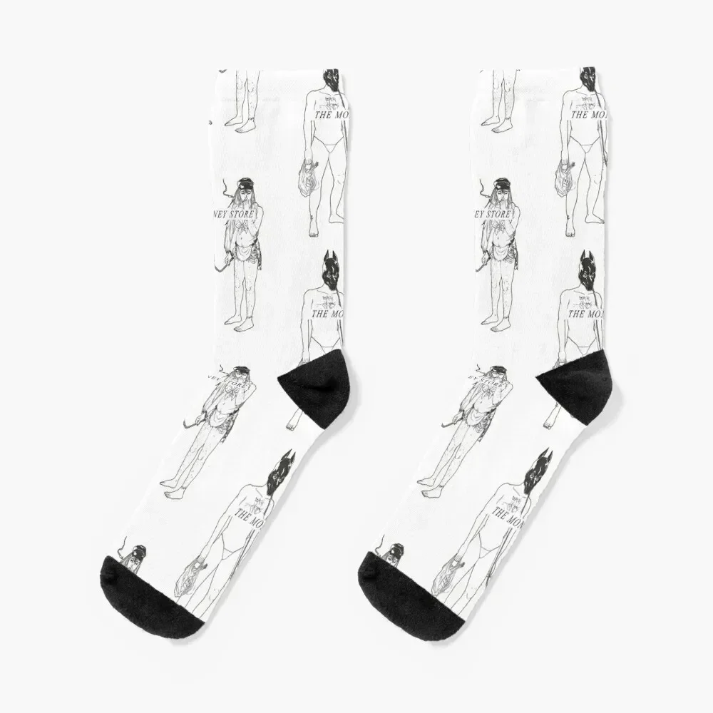 death grips the money store album cover Socks FASHION funny gift winter thermal anti-slip Men's Socks Luxury Women's