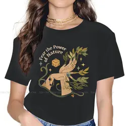 NATURE DRUID Dice Botanical Hands Stars Female Shirts DnD Vintage Women Top Harajuku Casual Feminine Blusas