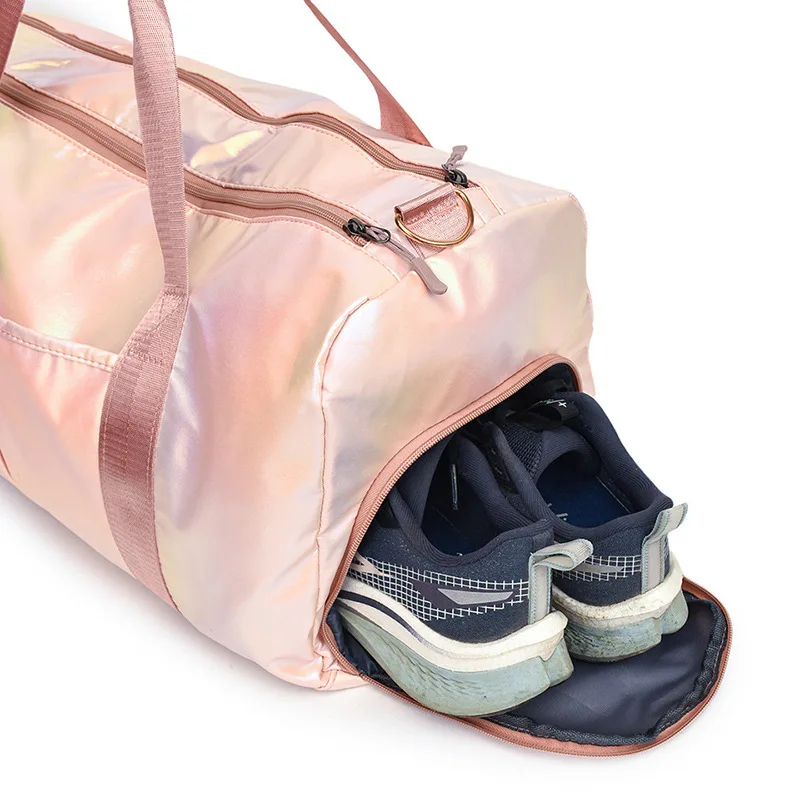 Separação seca e molhada grande capacidade bolsa feminina bagagem viagem duffle sacos de fim de semana feminino multifuncional mochila