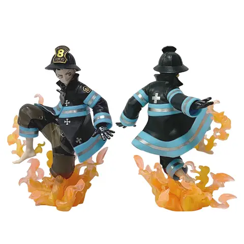 Fire Force Shinra Kusakabe Anime Färdig Modellleksak i Lager Samlarpresent Original 8 best sales Fire Force-figur - №5