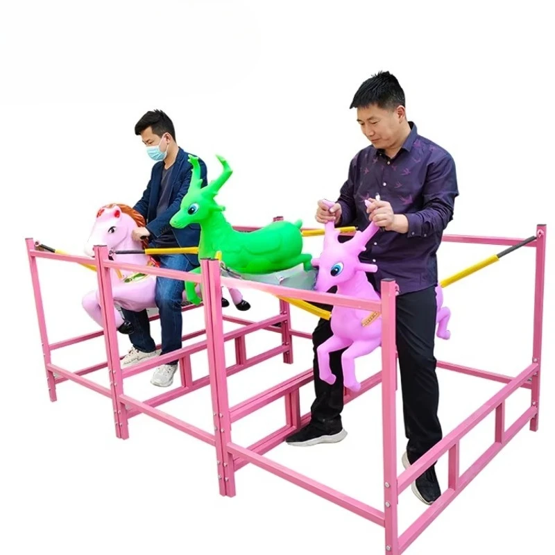 Amusement park riding rocking horse vault parent-child amusement equipment