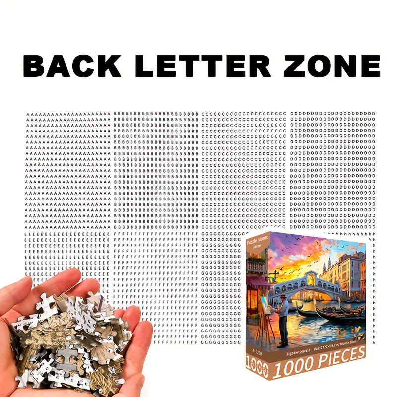 Puzzle de peinture d'artiste de venise, 1000 pièces, 27x20 pouces (70x50cm), Puzzle d'art Premium pour adultes, cadeau relaxant