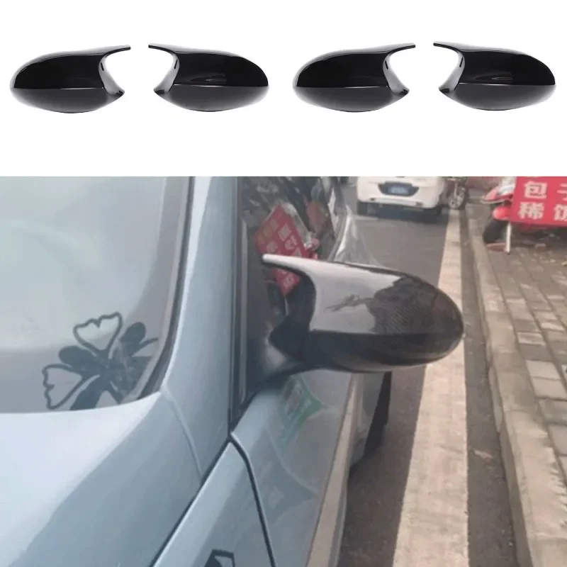 

2xMirror Cover E90 Car Side Door Rearview Side Mirror Cover Cap For BMW E90 E91 2005-2007 E92 E93 2006-2009 M3 Style E80 E81 E87