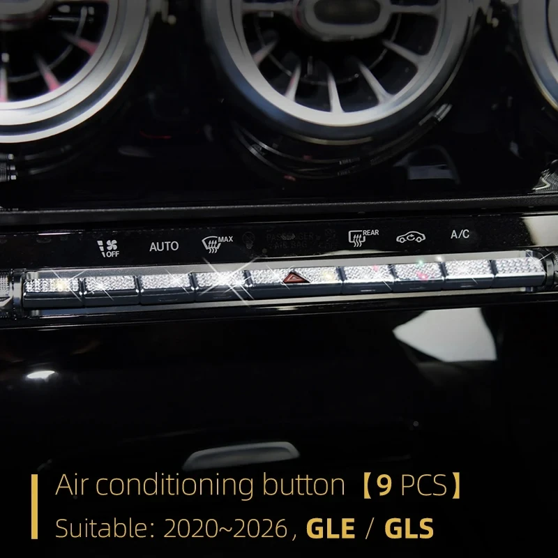 Diamond Interior Trim For Mercedes GLE W167 GLS X167 2020-2026 Luxury SUV Bling Accessories Crystal 4