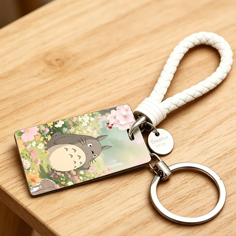 Niedlicher Totoro Acryl-Schlüsselanhänger für Damen und Herren, Taschenanhänger, Anime-Cartoon-Schlüsselring, Kawaii Schlüsselhalter, Geschenk Neu
