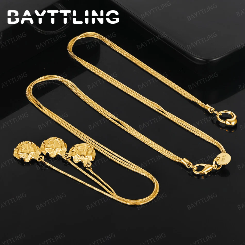 

Ожерелье из стерлингового серебра 925 пробы, золото 18 карат, изысканное ожерелье с подвеской в виде розы, модные женские вечерние свадебные аксессуары, ювелирные изделия