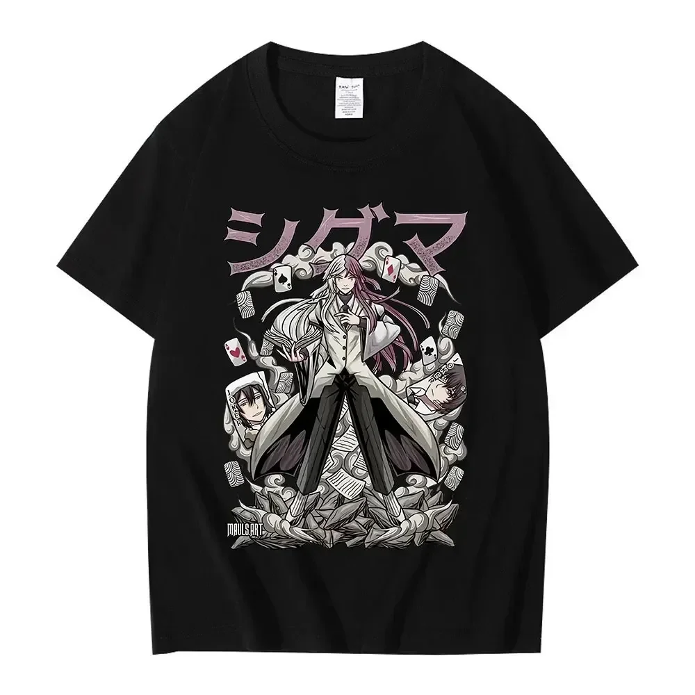 Anime Bungou Stray Dogs T-Shirt Sigma Manga Graphic Tshirts Men Women Harajuku Casual Cotton Oversized Short Sleeve T Shirts Top