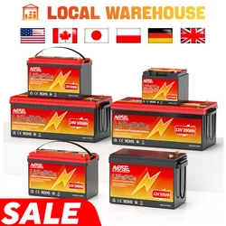 12V 24V 50Ah 100Ah 140Ah 168Ah 200Ah 300Ah Lifepo4 Battery Built-in BMS Rechargeable Deep Cycle for RV Golf Cart Solar Storage