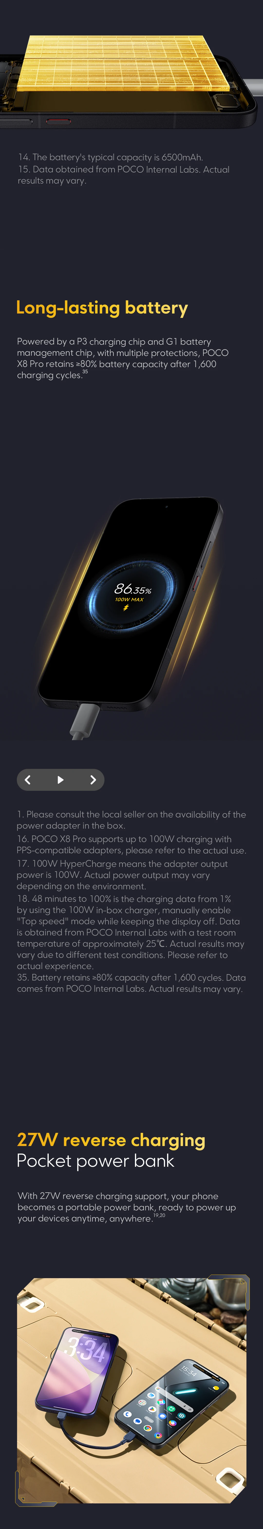 POCO X8 Pro 5G European Version 256GB/512GB 6.59" AMOLED 1.5K 120Hz 6210mAh 50MP OIS NFC Dimensity 8500-Ultra IP68 No Charger