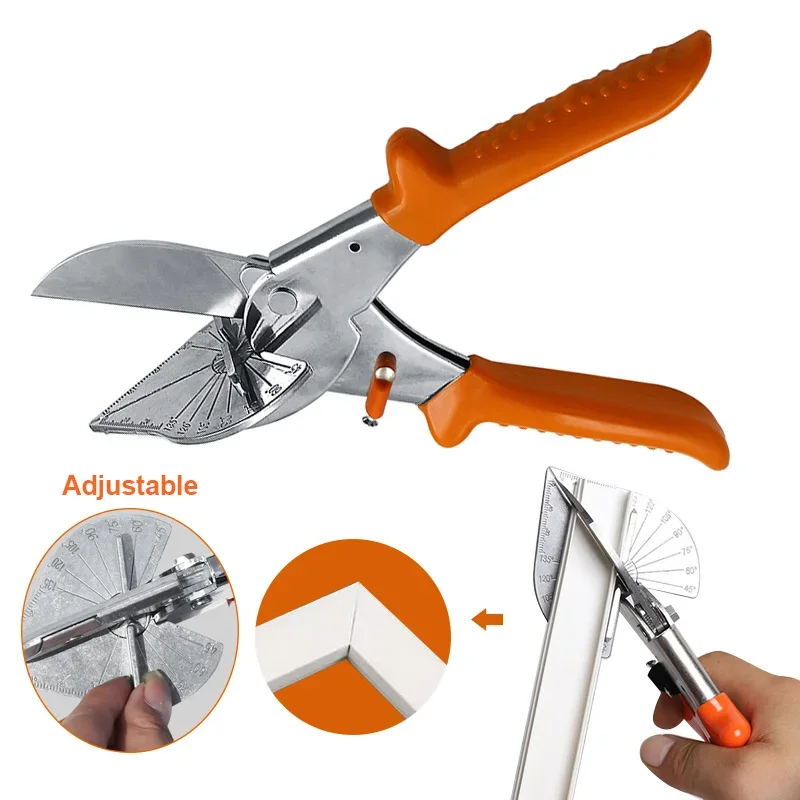 Duct scissors 45-90 Degree Edge Angle Shear Wire Duct Cutter PVC PE Plastic Pipe Hose Scissor Miter Wire Slot Cutter