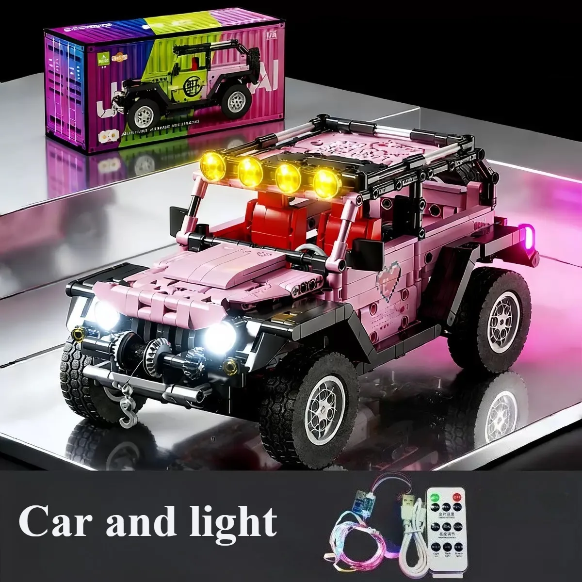Building Block Sports Car 1:14 RC Toy Car, Building Block Toy Birthday Gift, Sports Car Model, Children's DIY Gift view 6