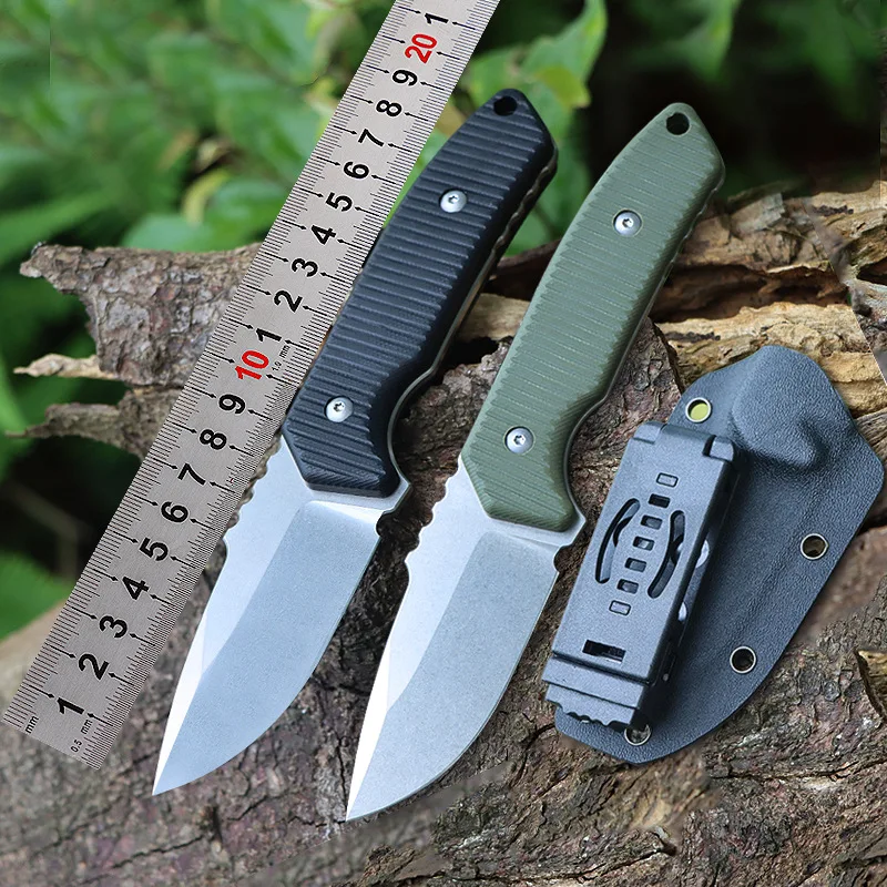 

14C28N Integrated Steel Sanding Surface Fixed Blade Knife G10 Handle Outdoor Camping Survival Hunting Tool Straight Knife Camp