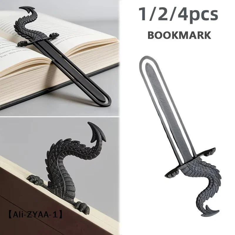 Dragon Tail Bookmark Special Fantasy Style Page Marker 1/2/4pcs Perfect Small Gift for Classmates Colleagues Book Fans