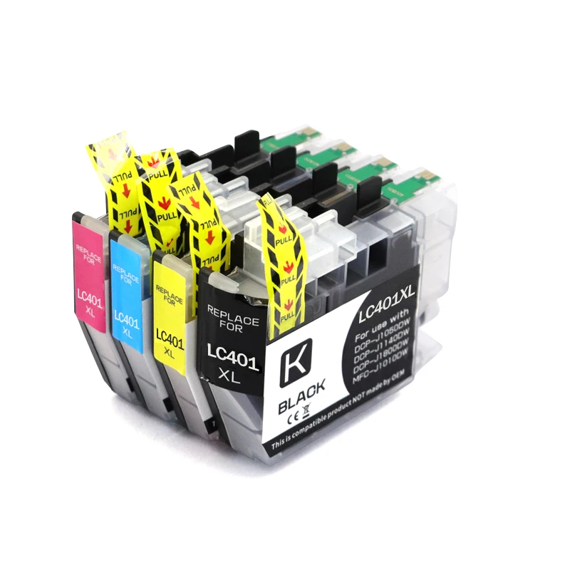 1set~5set LC401 LC401XL Ink Cartridge Compatible For Brother MFC-J1010DW MFC-J1012DW MFC-J1170DW Printer Color INK Cartridge