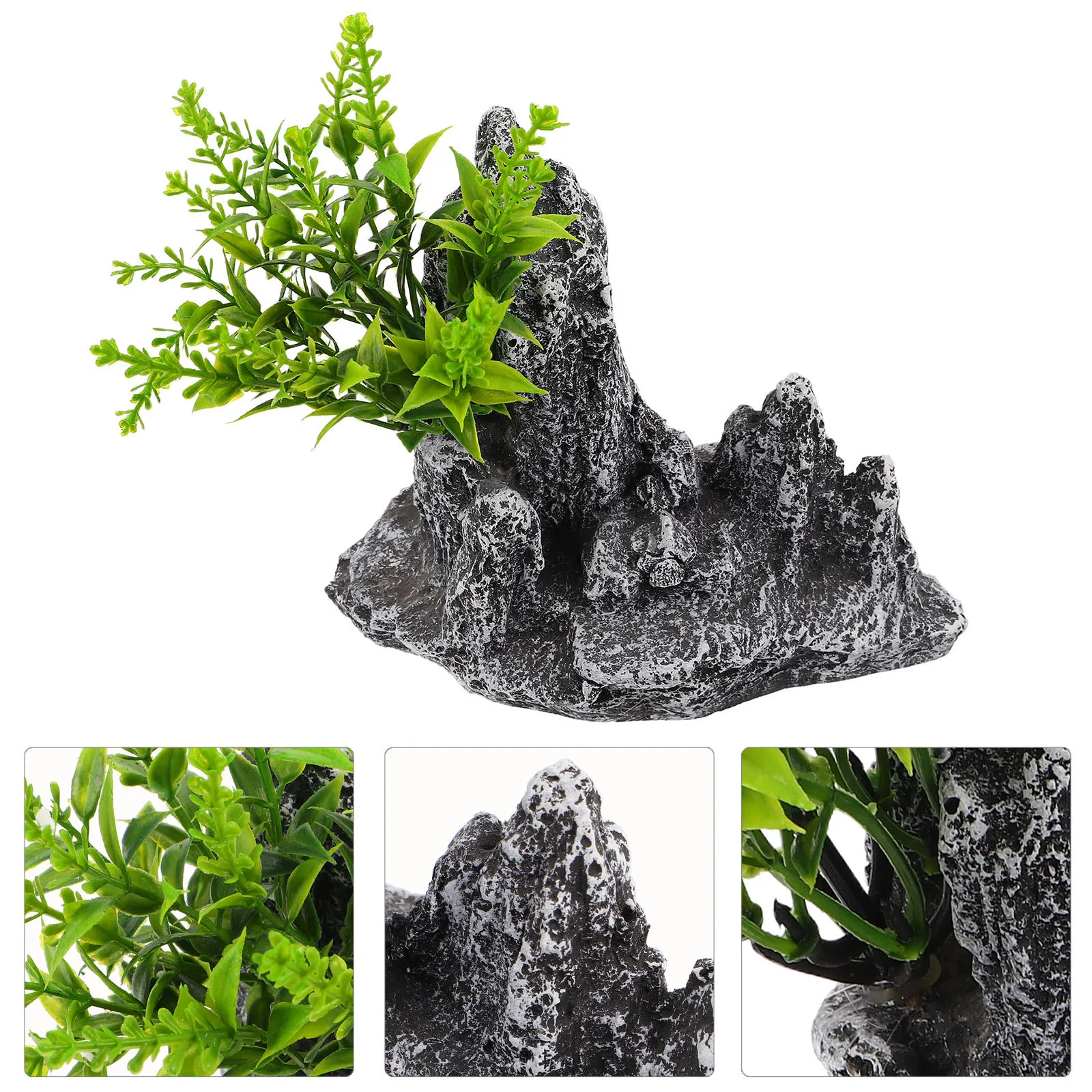

Realistic Artificial Rockery Decoration Fake Mountain For Fish Tank Aquarium Landscape Stone Miniature Bonsai Decor
